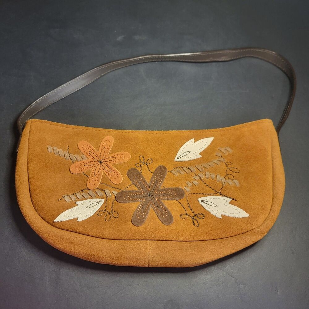 VTG Mark by Avon Brown Suede Pouchette With Coin Purse New